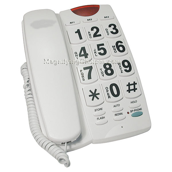 Giant Button Speaker Phone with Flashing Ringer - Click Image to Close